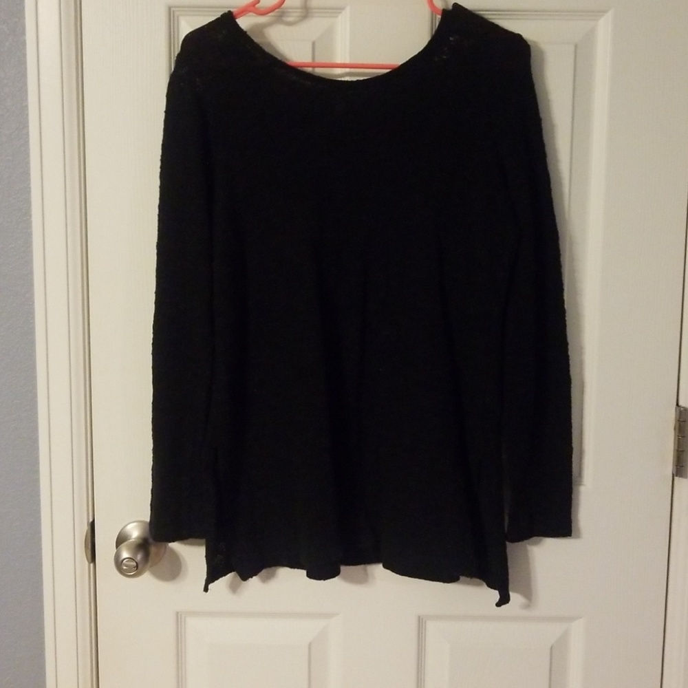 American Eagle Black Lace Top Sweater